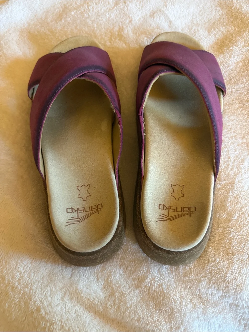 Dansko Women's Plum Crisscross Slip-On Sandals
